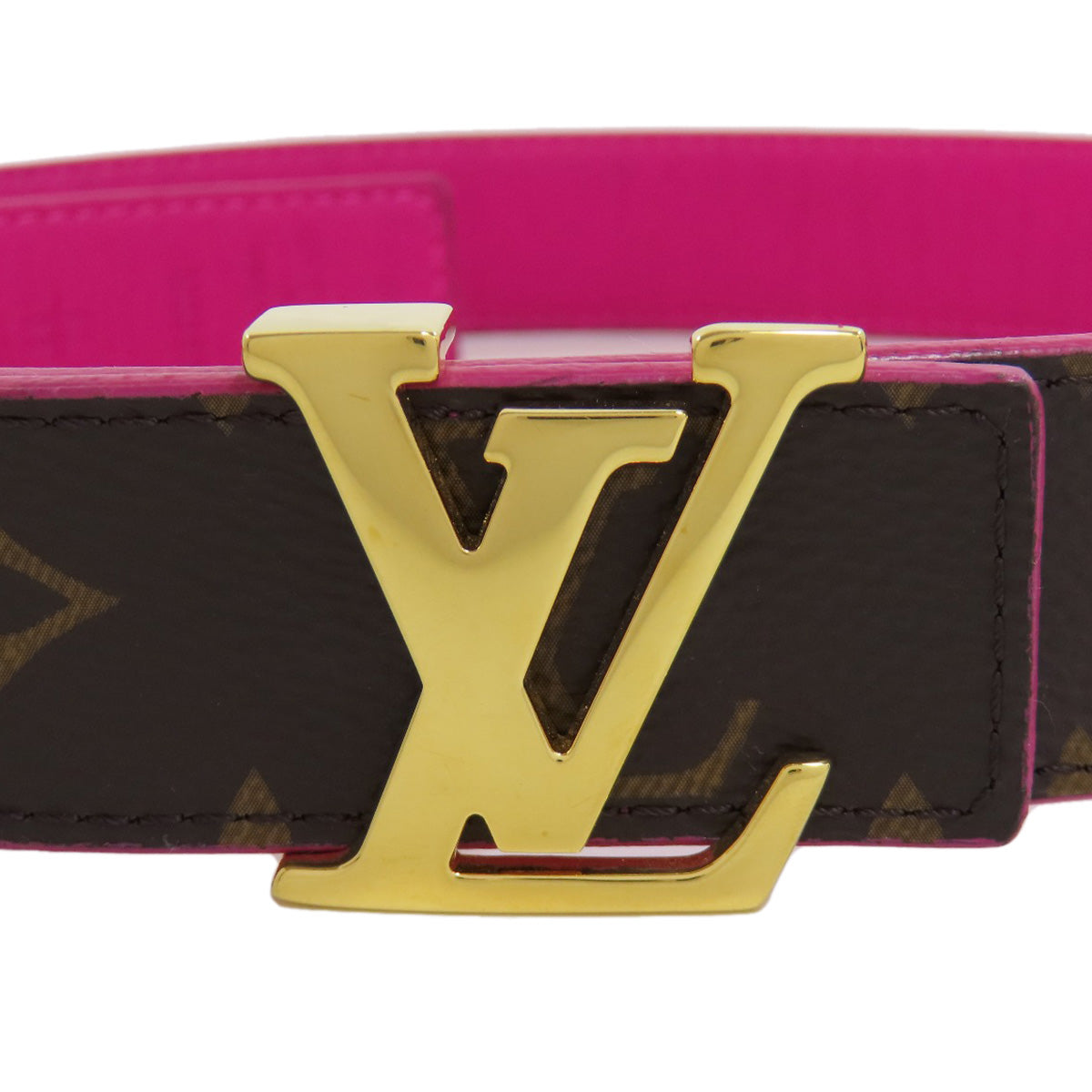 LOUIS VUITTON belt M0256 Monogram canvas Brown Suntur LV Initials Women