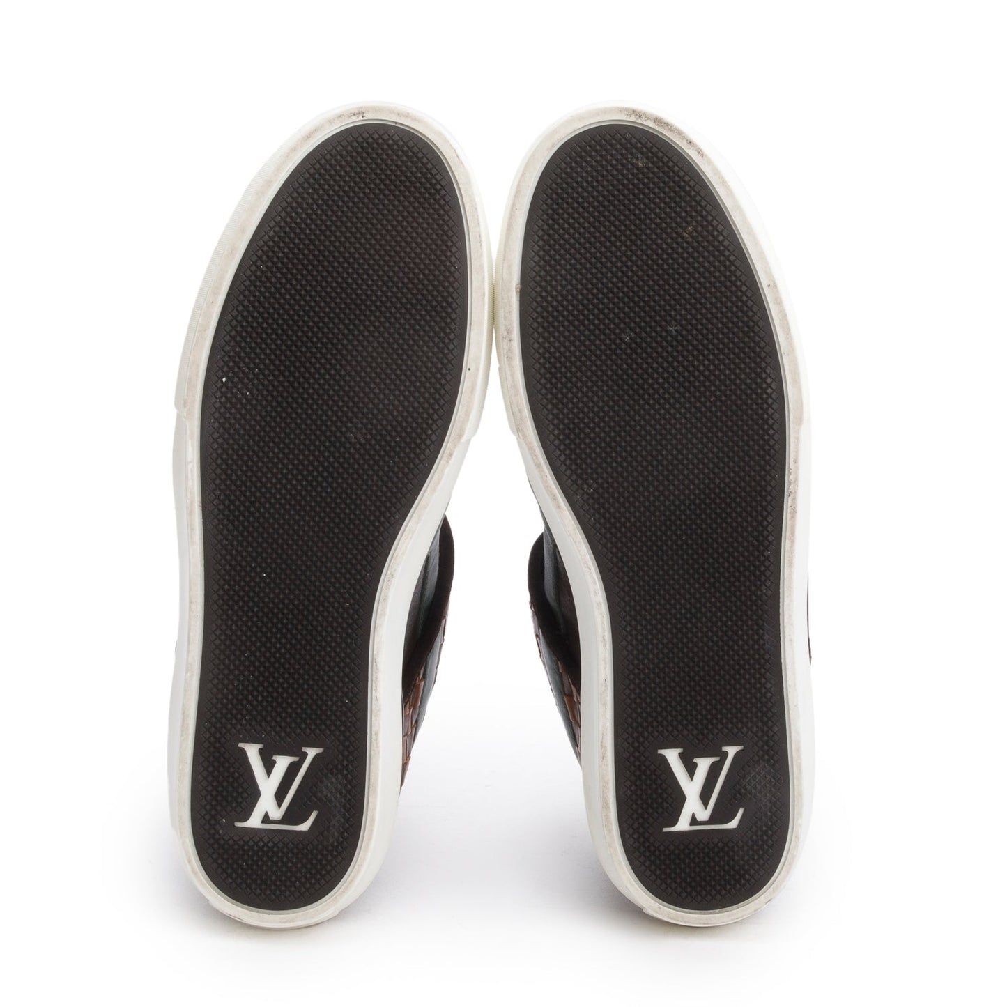 Louis Vuitton Damier Ebene Low-Top Trainer Sneakers, Men's Size 8