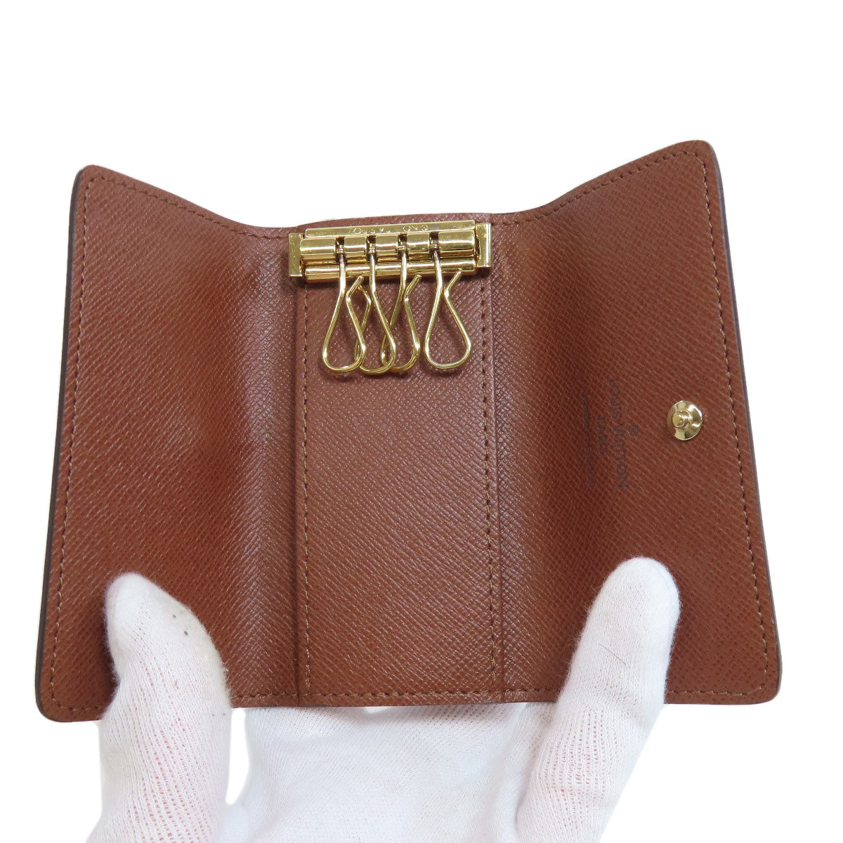 LOUIS VUITTON Key case Key holder M69517 Monogram canvas Brown Multicles4 mens(Unisex)
