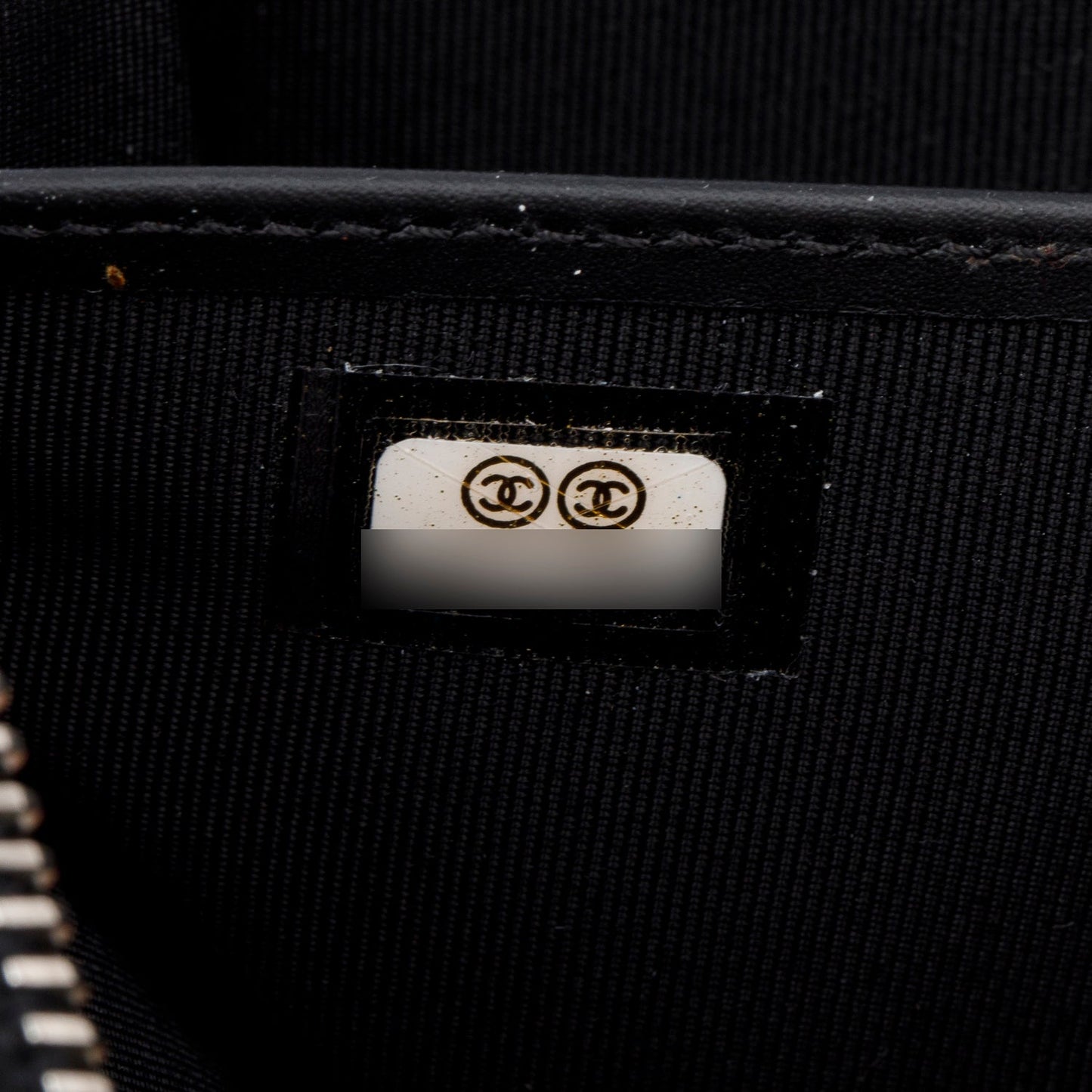 Chanel Black Patent Leather Calfskin Quilted Large Gusset Zip Around Wallet