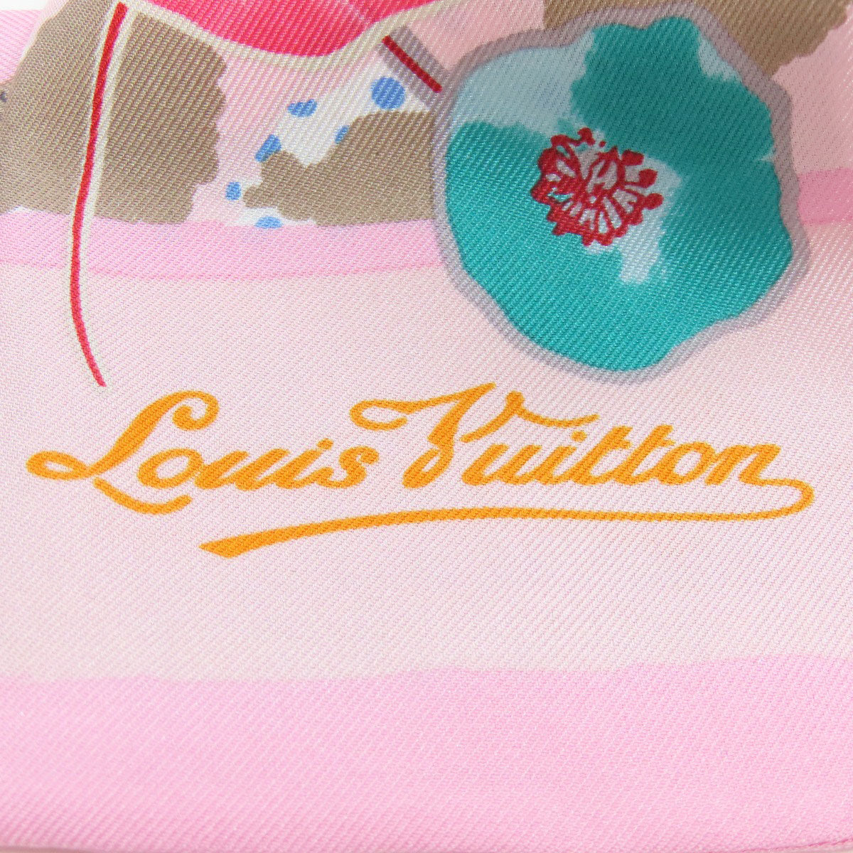 LOUIS VUITTON scarf M75214 silk pink Bando Retro Flower Women