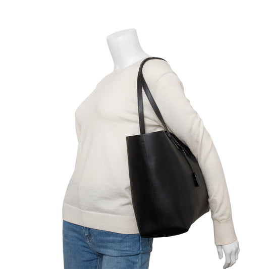 Saint Laurent Black Leather East/West Shopping Tote
