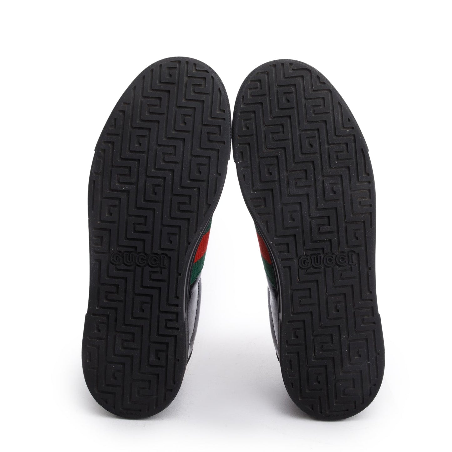 Gucci Black GG Crystal Supreme Monogram Ace Sneakers, Men's 6.5