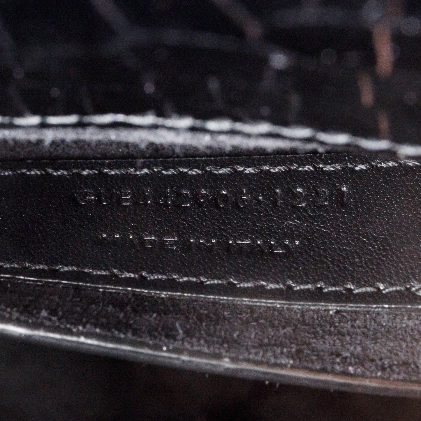 Saint Laurent Black Croc Embossed Calfskin Medium Sunset Bag
