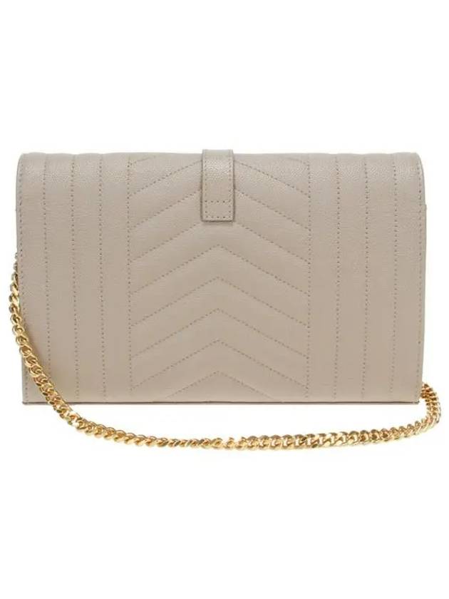 Luxury Saint Laurent Trending 2025 Cassandre Monogram Chain Cross Bag Dark Beige