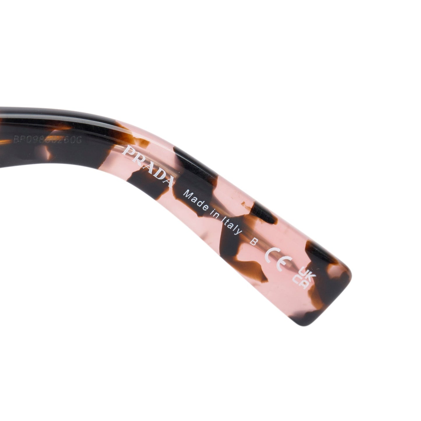 Prada SPR23Y Black Acetate Symbole Oversize Square Sunglasses