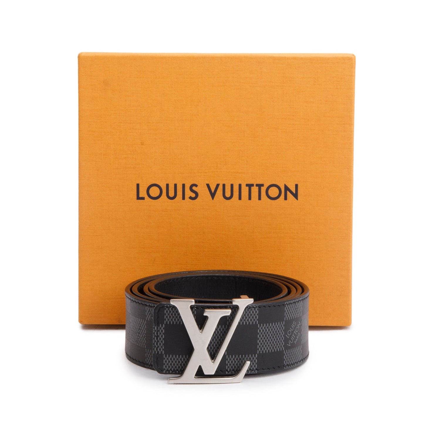 Louis Vuitton 2021 Black Reversible Damier Infini Leather LV Initiales 40 MM Belt, Size 100