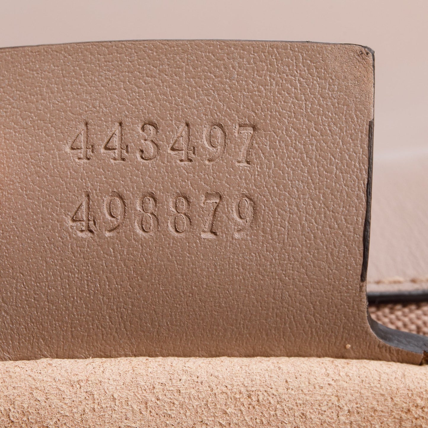 Gucci Taupe Leather GG Marmont Small Shoulder Bag