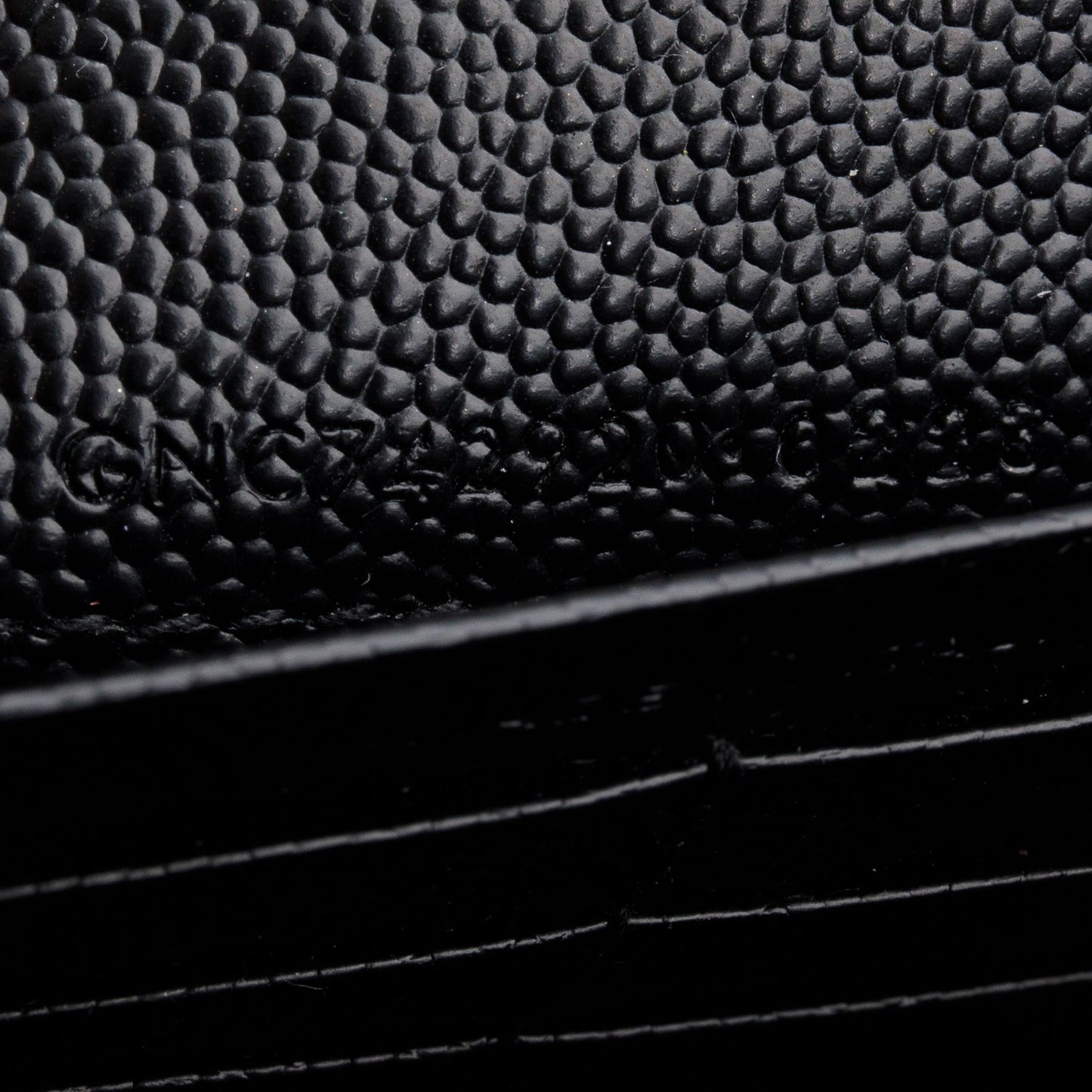 Saint Laurent 2023 Black Grain de Poudre Matelasse Chevron Envelope Wallet