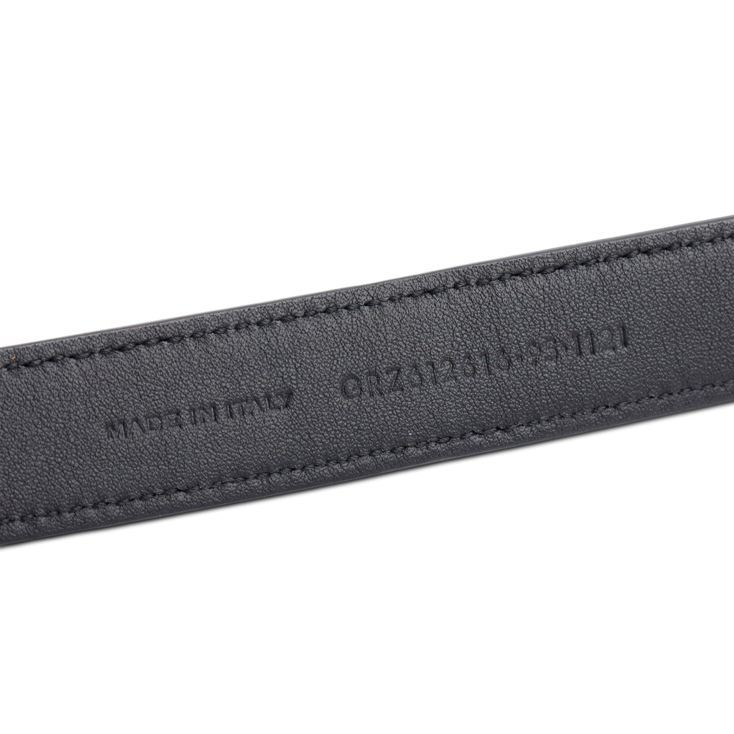 Saint Laurent 2021 Black Thin Calfskin Leather Square Buckle Cassandre Belt 95