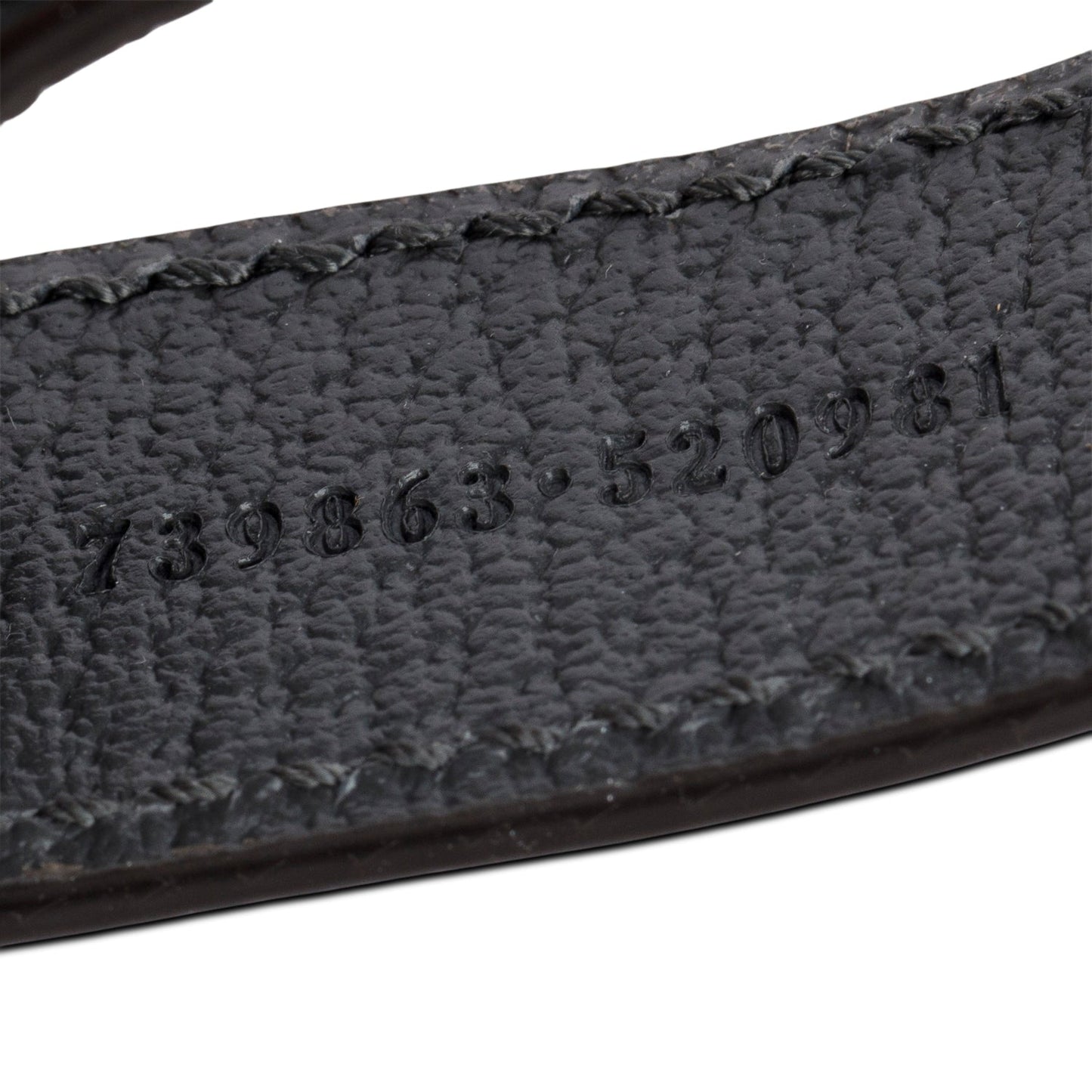 Gucci Grey Calfskin Leather Luggage Tag