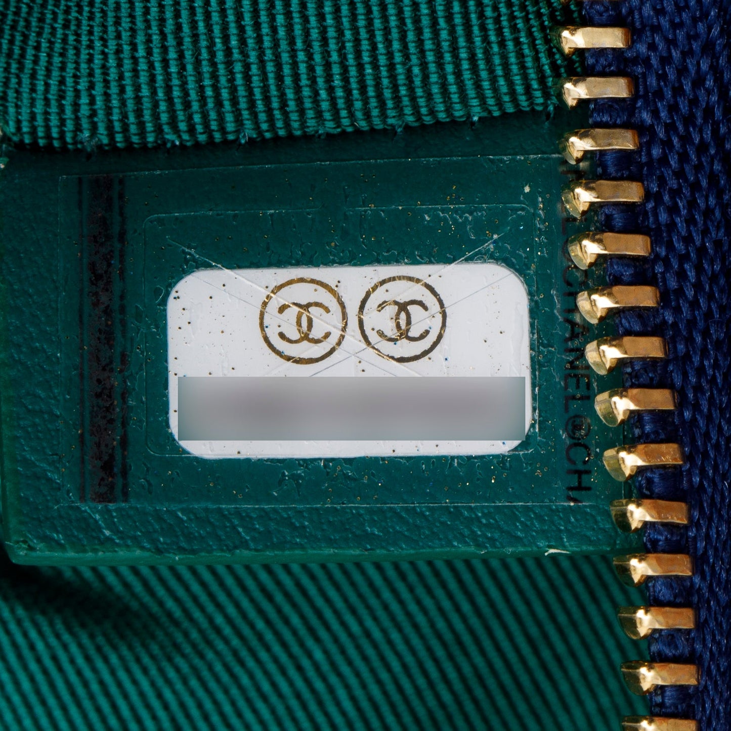 Chanel Blue Quilted Jersey Cosmetic Pouch