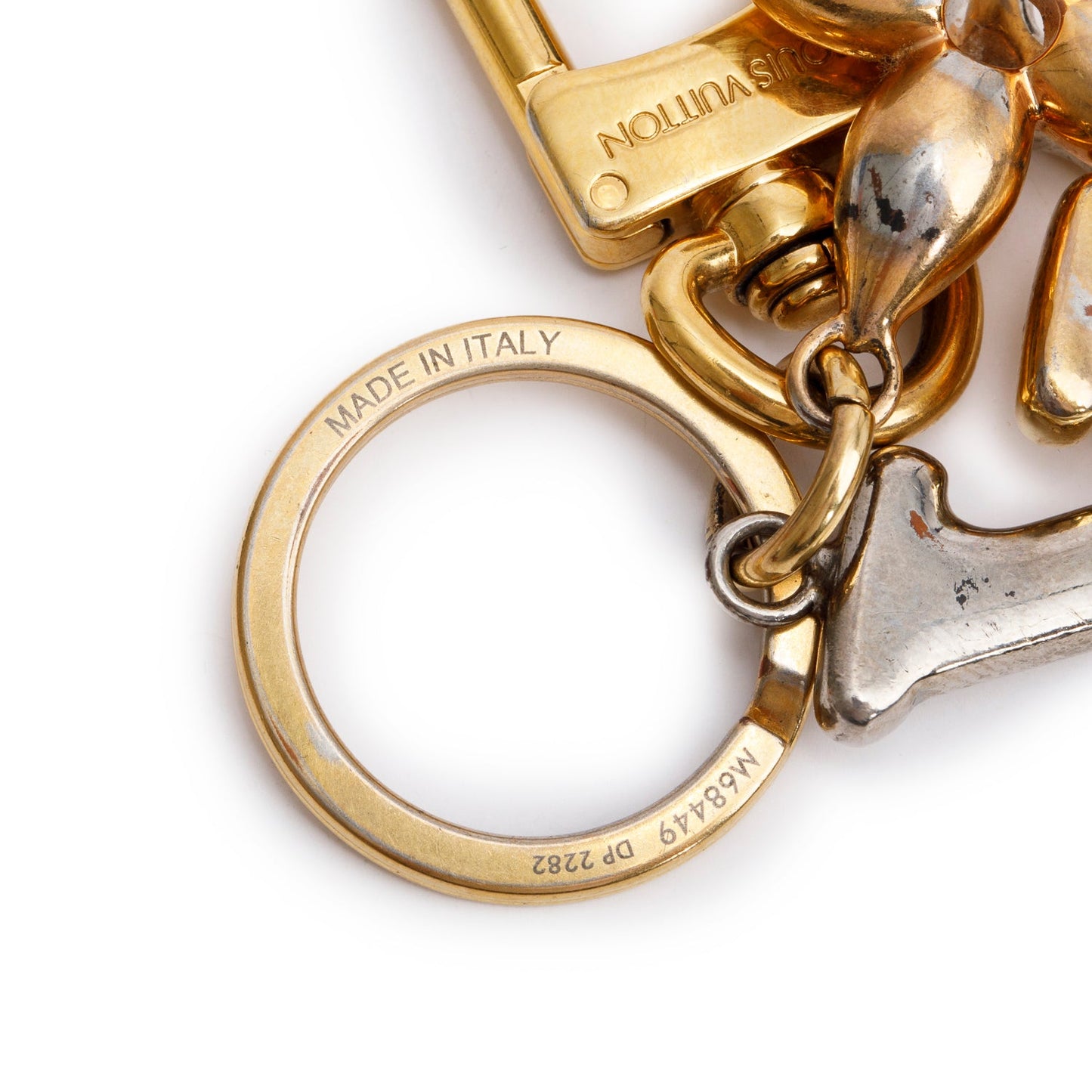 Louis Vuitton Silver & Gold-Tone Metal New Wave Bag Charm & Key Holder