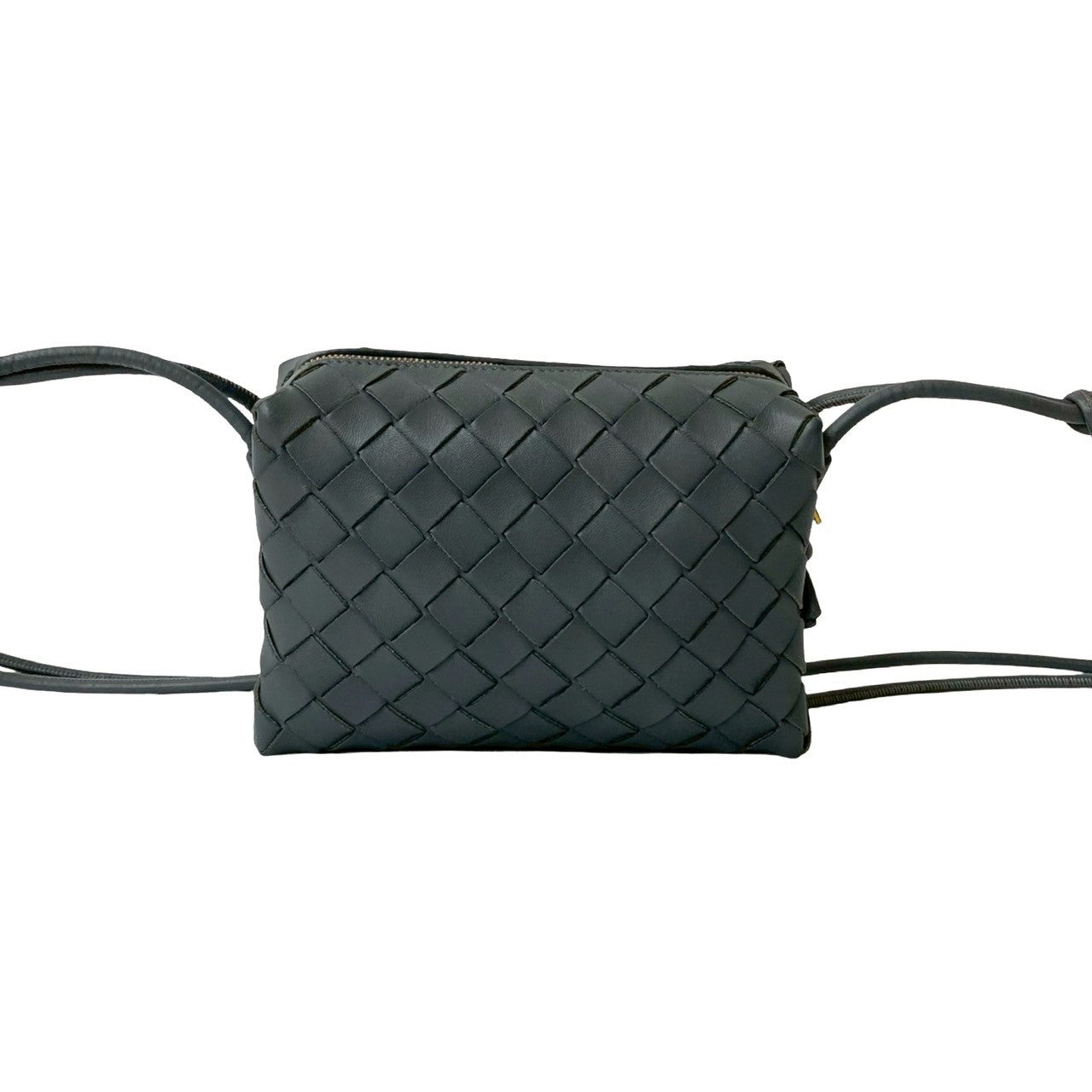 BOTTEGAVENETA Shoulder Bag leather gray Mini Loop Camera Bag