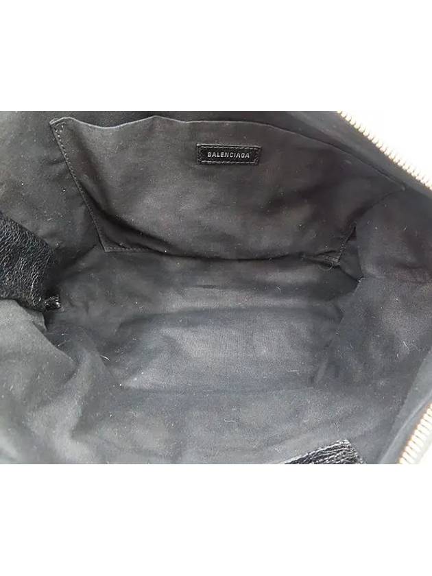 Luxury Balenciaga Trending 2025 362967 Black leather classic gold zip up decoration clutch bag