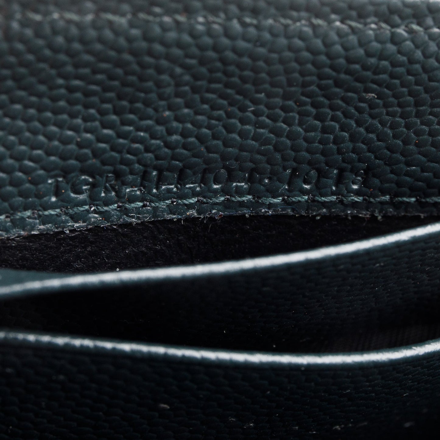 Saint Laurent Grey Grain de Poudre Matelasse Small Envelope Wallet