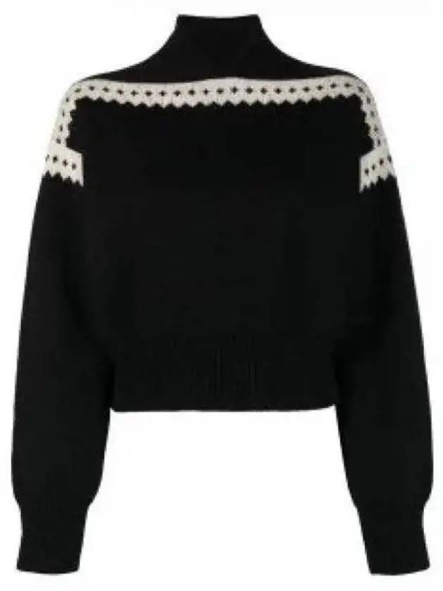 Luxury Saint Laurent Trending 2025 Contrast Trim Effect Knit Top Black