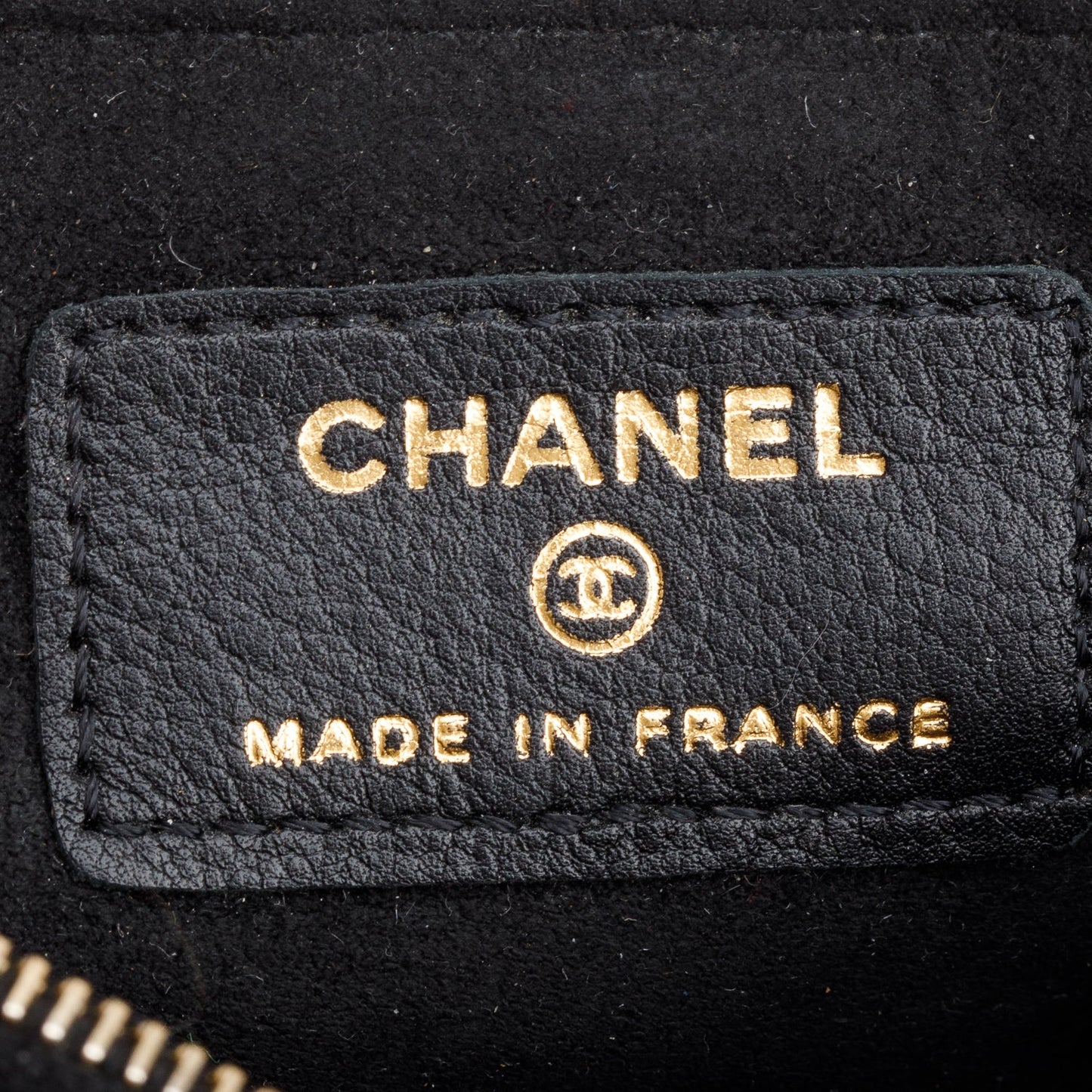 Chanel Black Velvet O-Phone Holder Pouch