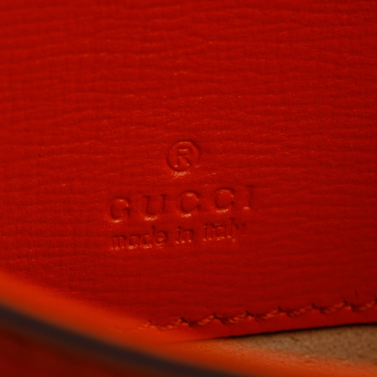 Gucci Orange Azalea Calfskin Web Monochrome Horsebit 1955 Wallet on Strap