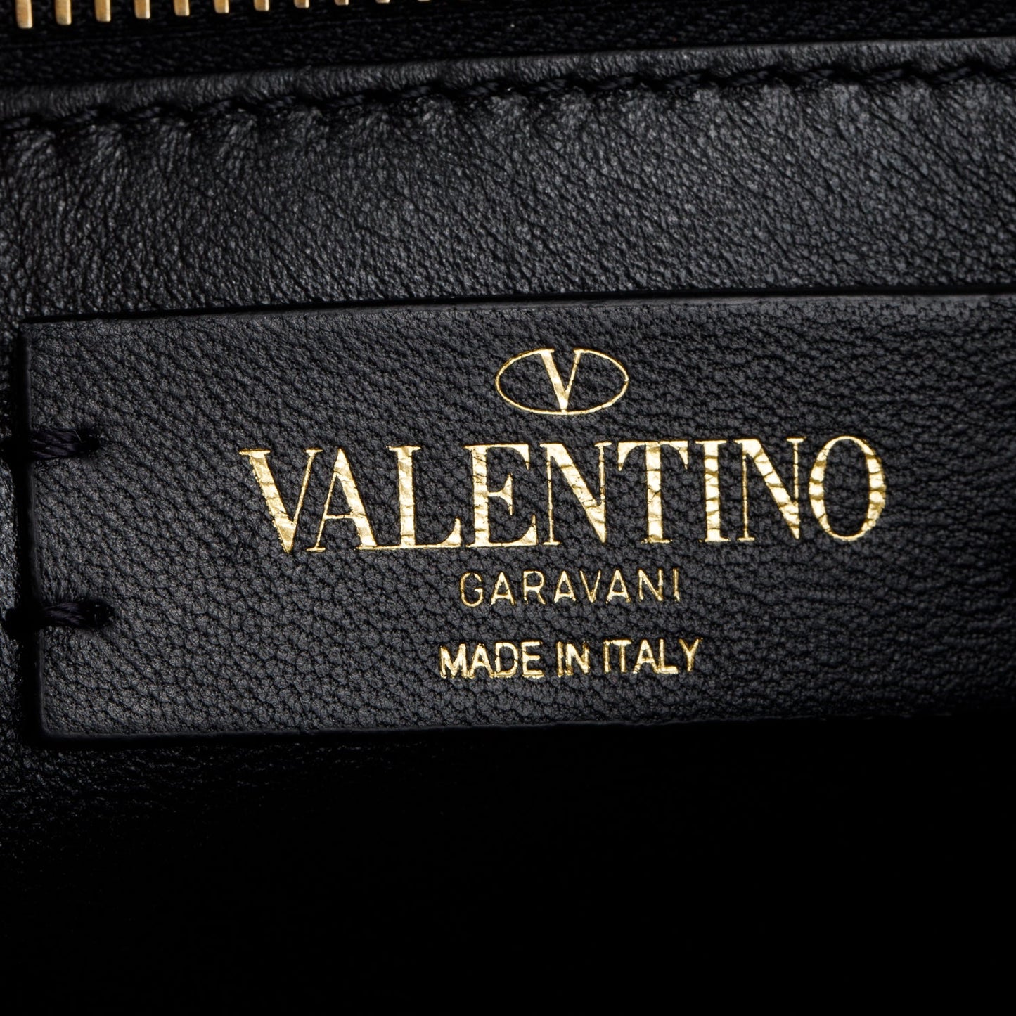 Valentino Black Nappa Medium Roman Stud Shoulder Bag