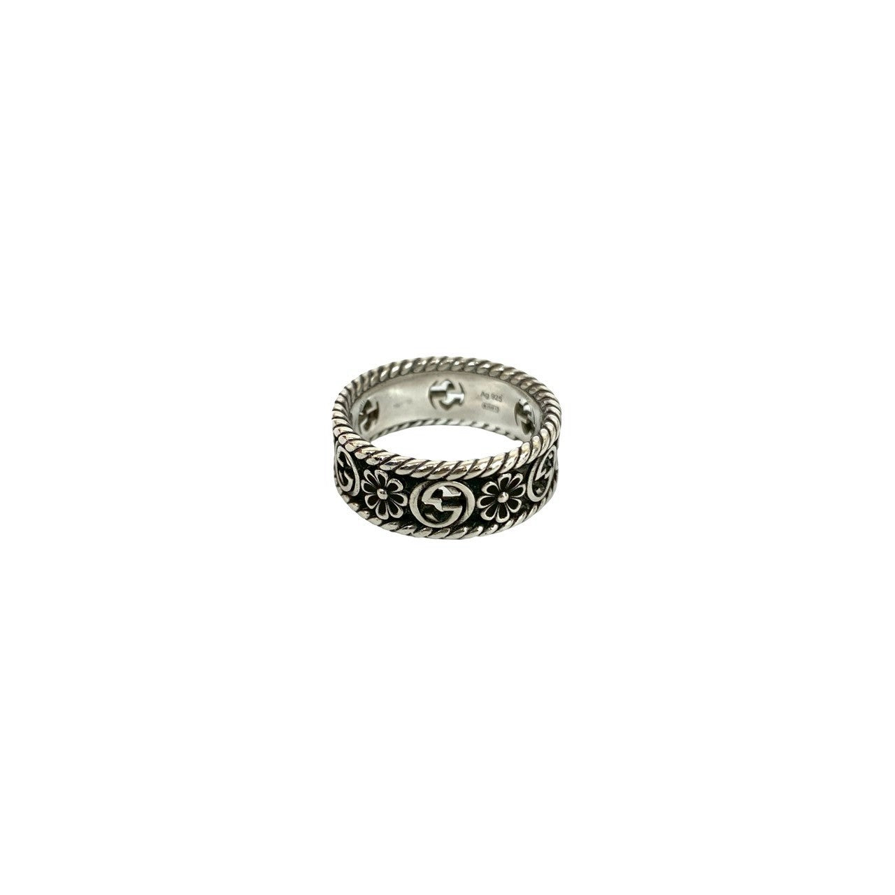 GUCCI Ring Silver925 Silver interlocking G flower 19