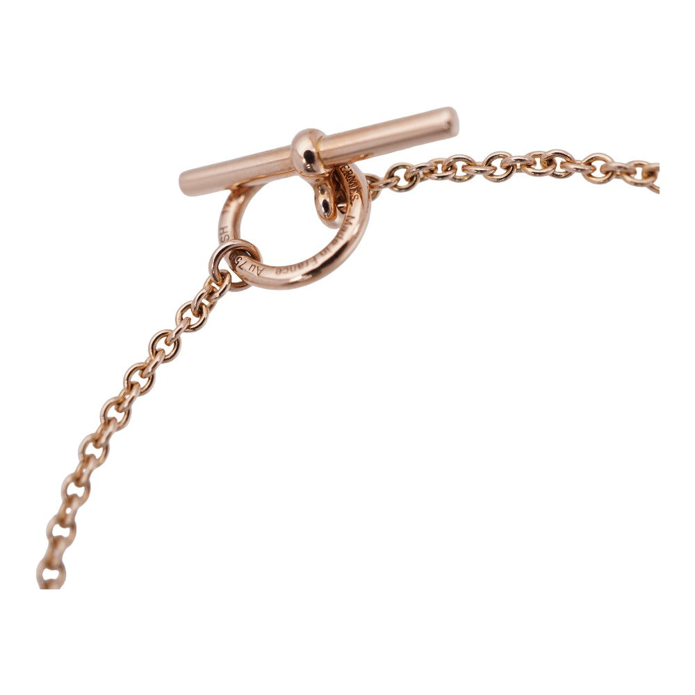 HERMES bracelet K18 Pink Gold Pink gold Chene Dunkle Mini Punk Women SH