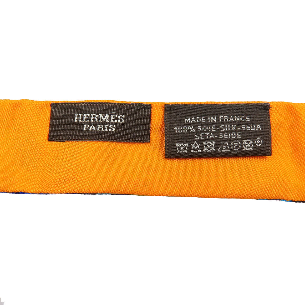 HERMES scarf silk Orange Twilon Women
