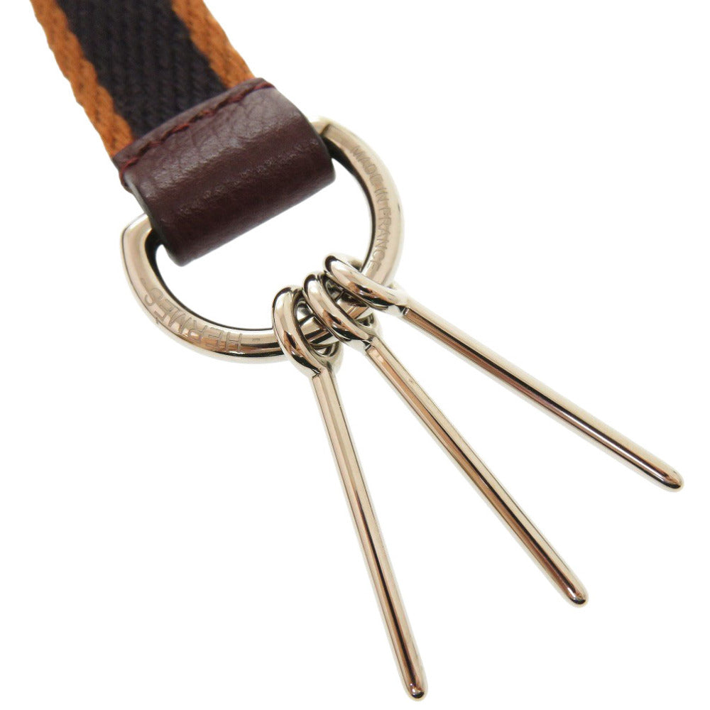 HERMES Necklace Canvas, Leather Brown type Carnaby