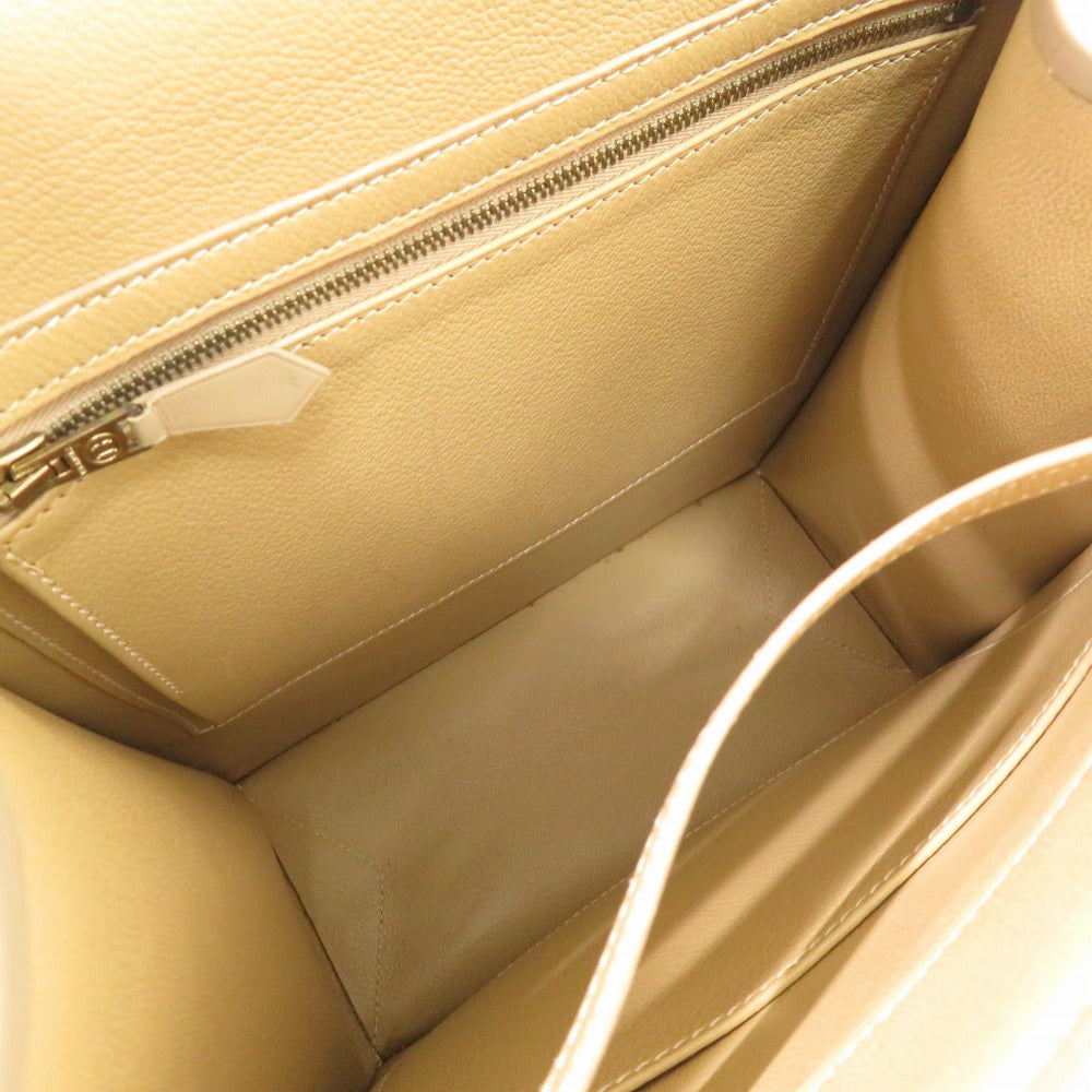 HERMES Tote Bag Box calf, chevre beige Lucy MM Women