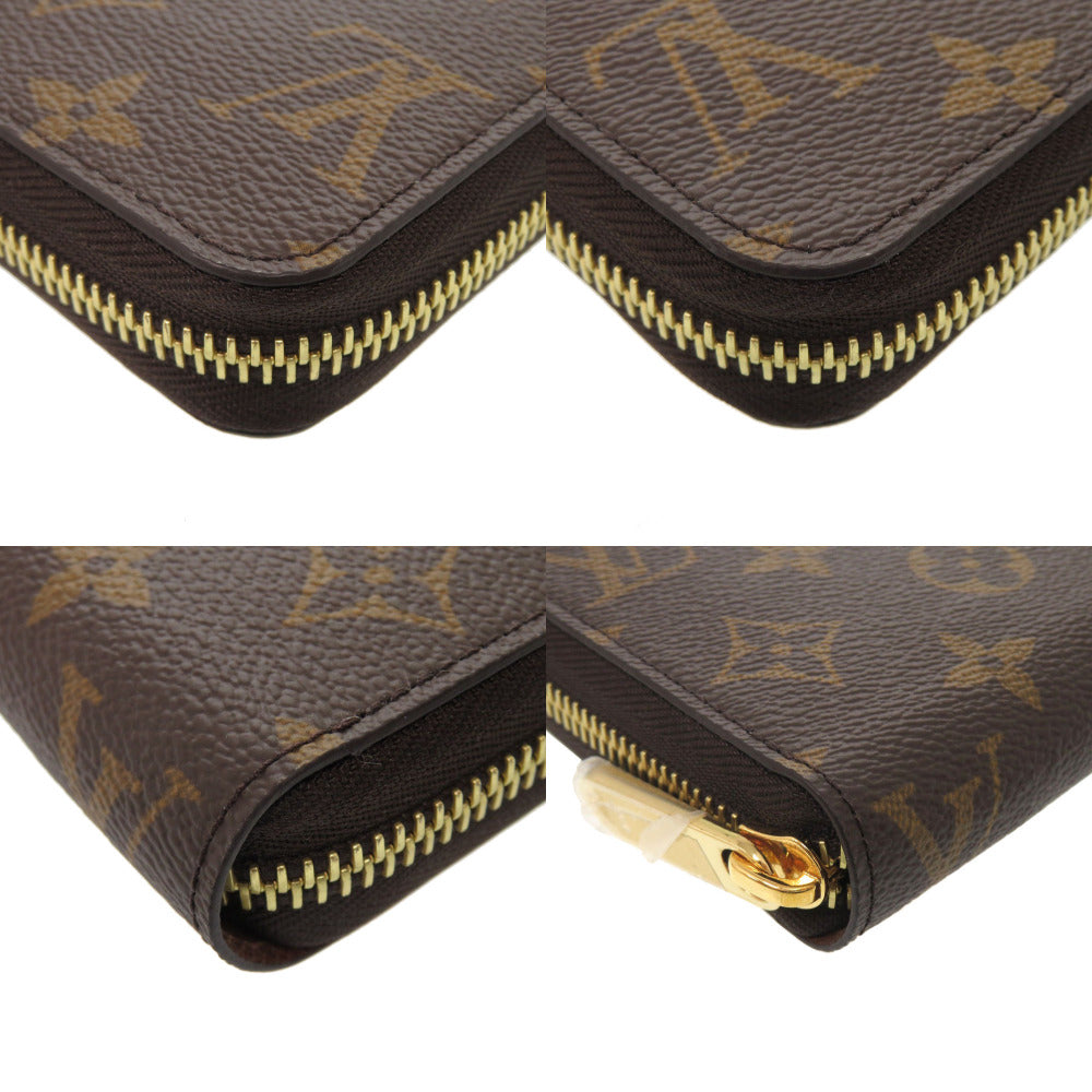 LOUIS VUITTON Long Wallet Purse M42616 Monogram canvas Brown Zip Around Monogram Zippy wallet Women