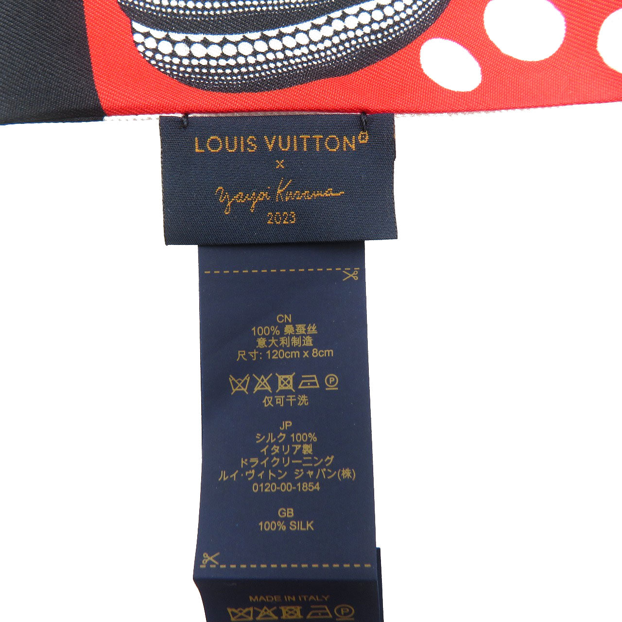 LOUIS VUITTON scarf silk Red LVxYK Bando Infinity Dot Women
