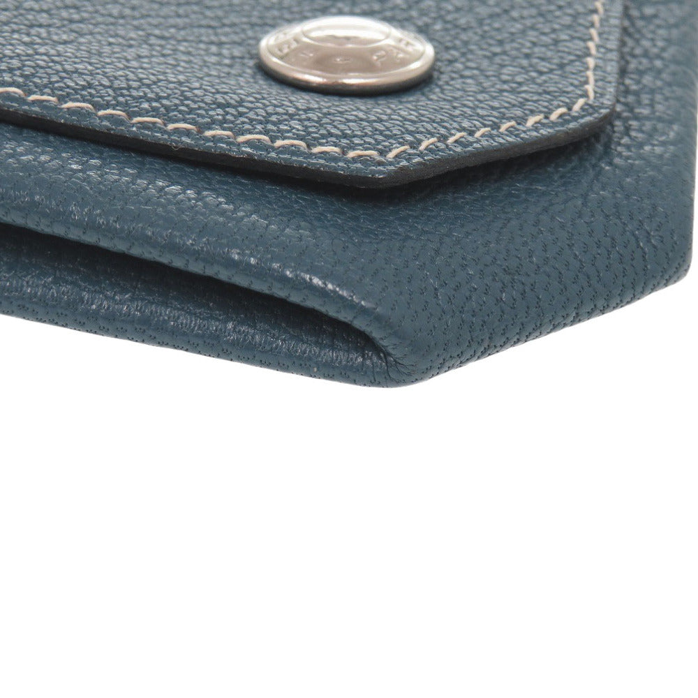 HERMES Coin case Shave blue Le Van Cator Women