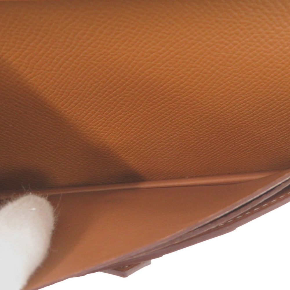HERMES Long Wallet Purse Epsom gold Beansufla Women