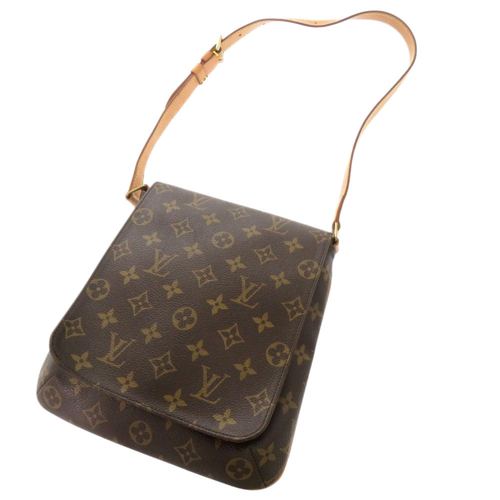 LOUIS VUITTON Shoulder Bag M51258 Monogram canvas Brown Monogram Musette Salsa short strap Women