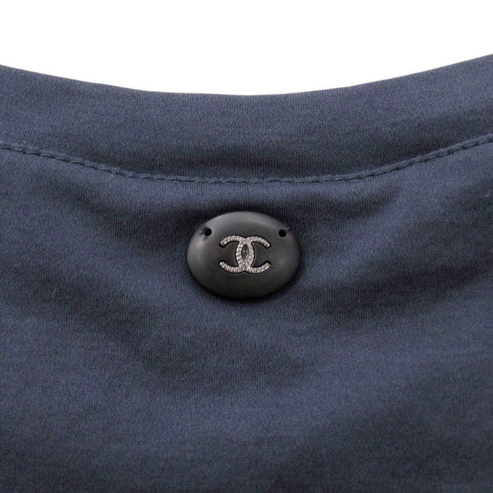 CHANEL Short sleeve T-shirt P57359K07506 cotton Navy Gabriel Women 34