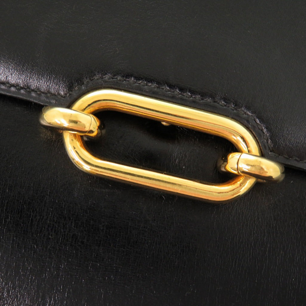 HERMES Shoulder Bag Box scarf black vintage fonsbell Women