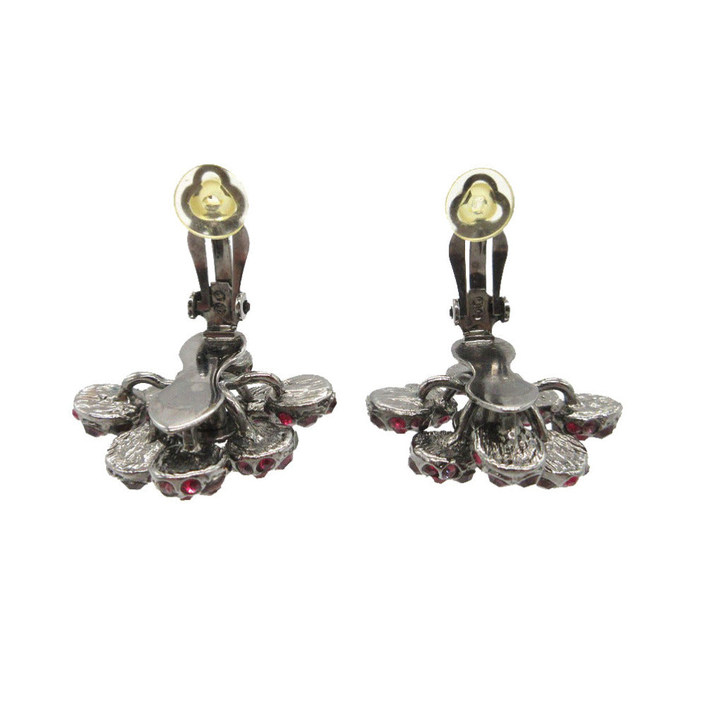 LOUIS VUITTON Earring M65695 Stone, Metal Black Silver Berg Milleune Women