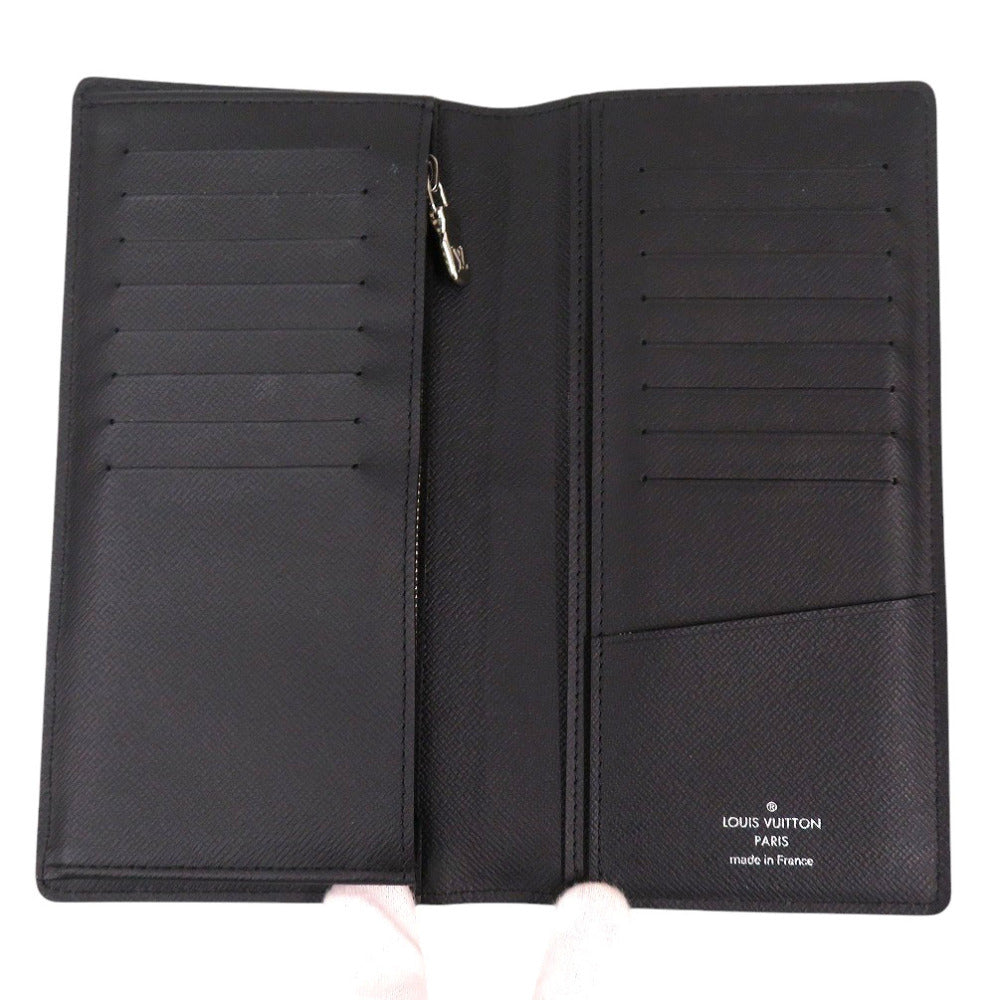 LOUIS VUITTON Long Wallet Purse M30715 Taiga gray Taiga Portefeuille Plaza NM mens