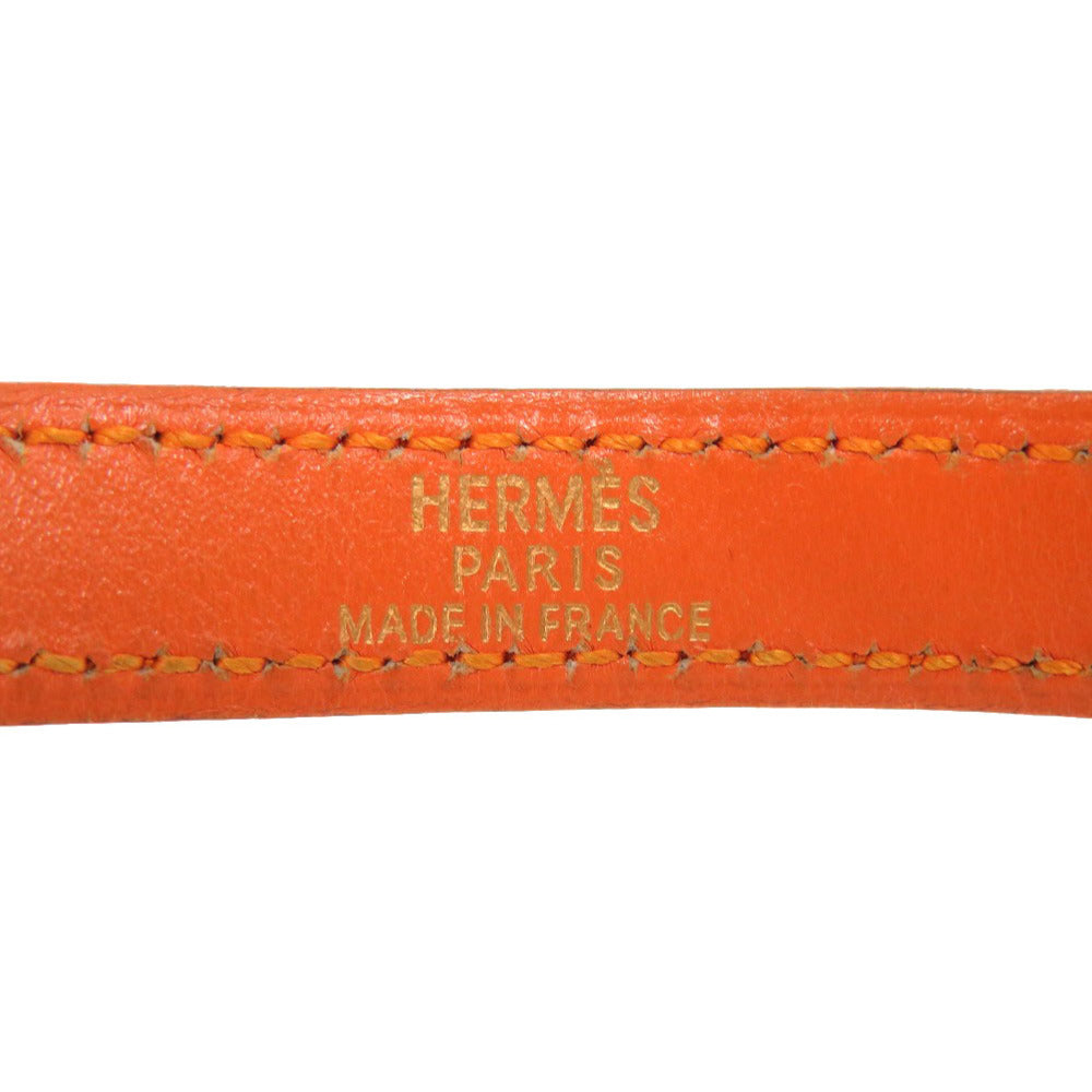 HERMES bracelet Swift Orange 2 stations Kelly DeBultour Women