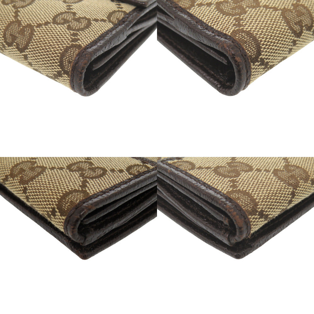 GUCCI Long Wallet Purse 112715 GG canvas beige Women