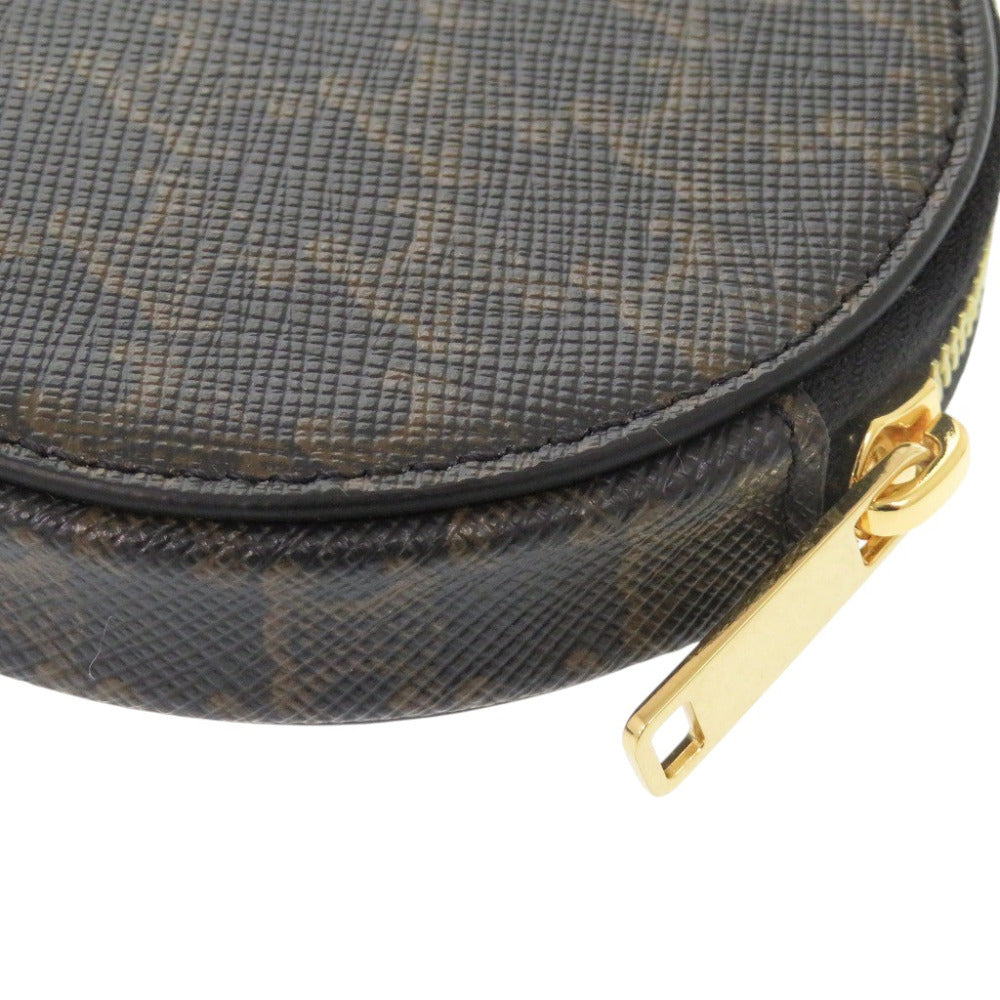 CELINE Coin case U-SD-5202 leather Brown Triomphe Women