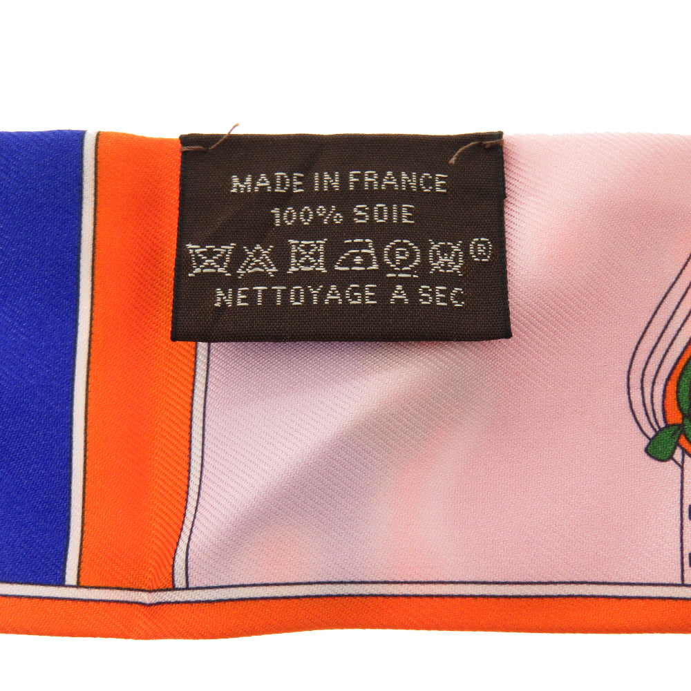 HERMES scarf silk Orange Twilly Camails Camille Women