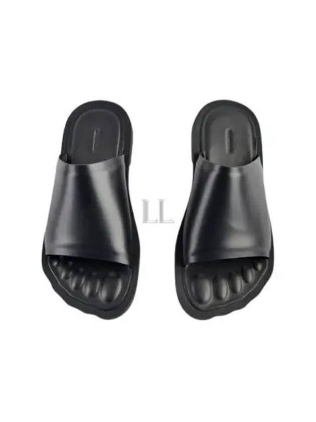 Luxury Balenciaga Trending 2025 Leather Slippers Black