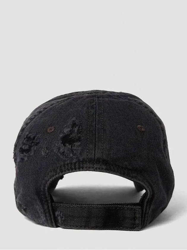 Luxury Balenciaga Trending 2025 Embroidered Logo Denim Ball Cap Dark Grey