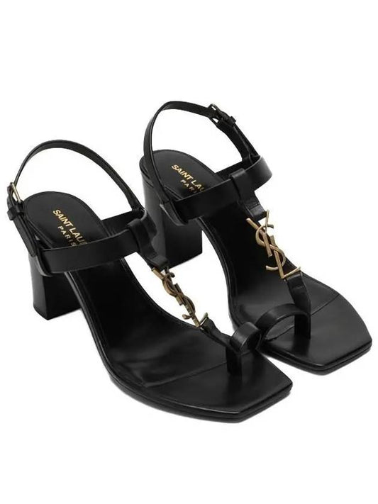 Luxury Saint Laurent Trending 2025 Cassandra Sandal Heels Black
