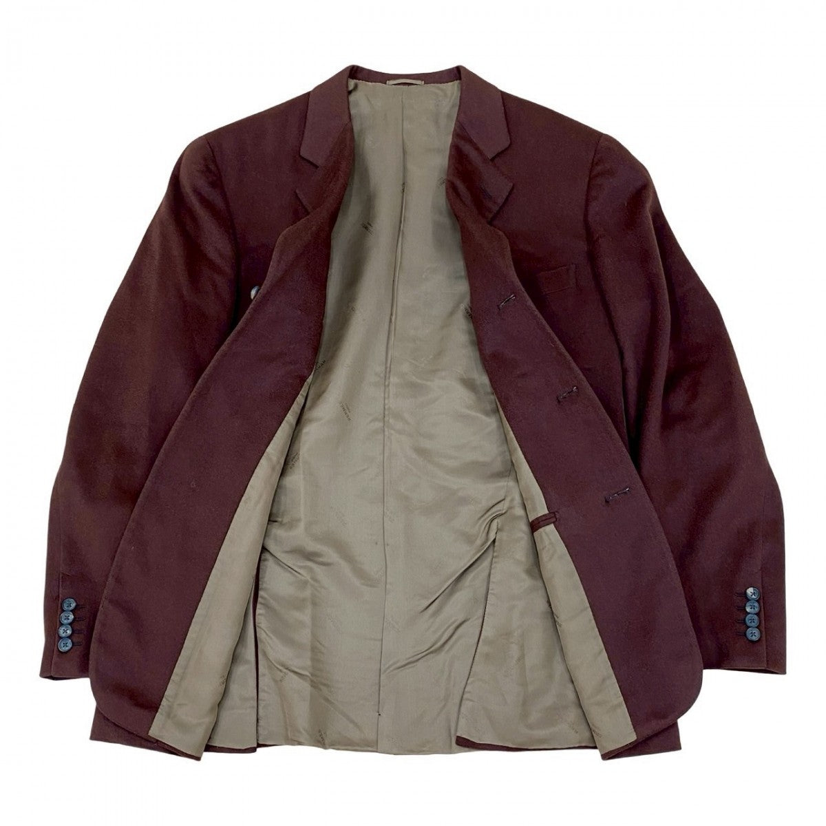 HERMES tailored jacket cashmere Brown mens 50