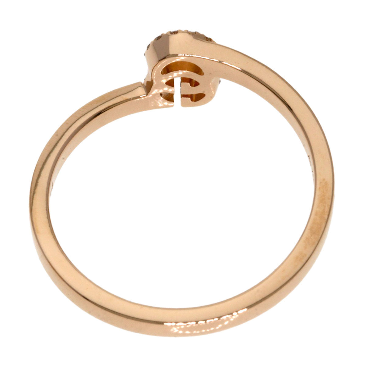 GUCCI Ring 18K Pink Gold gold GG Running Diamond #14