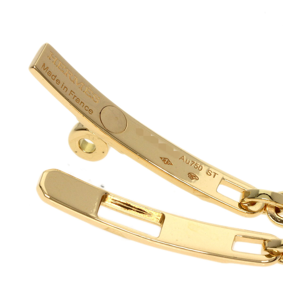 HERMES bracelet 18K Yellow Gold gold Kelly Chaine PM 6P Diamond Women