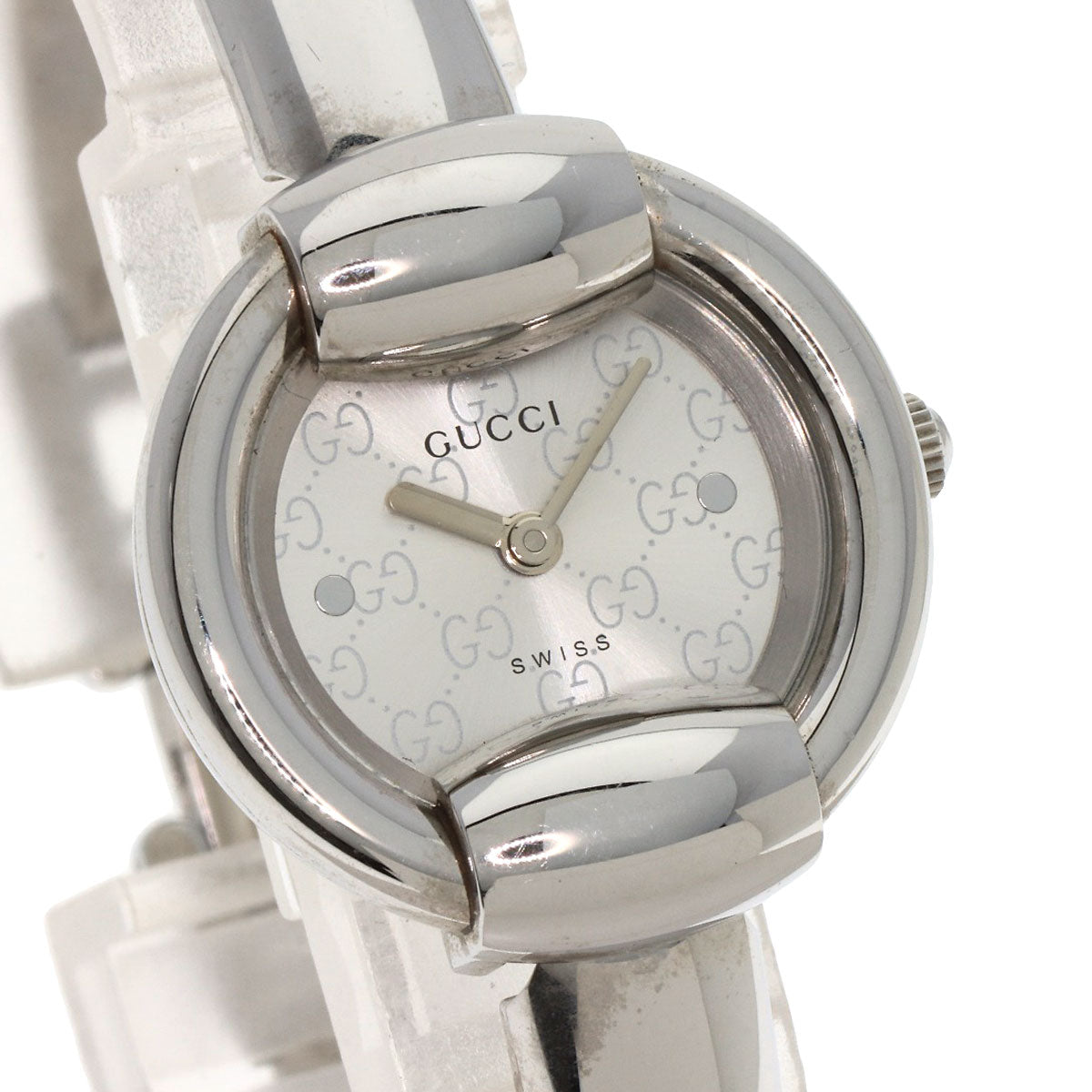 GUCCI Watches Quartz 1400L Stainless Steel , Stainless Steel Silver Round face Silver dial Women