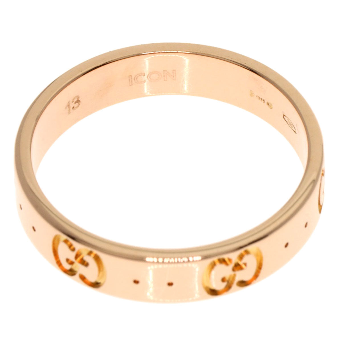 GUCCI Ring 18K Pink Gold gold Icon ring # 13 Women